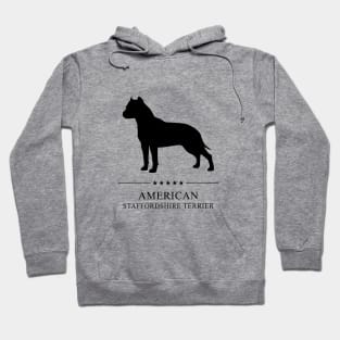 American Staffordshire Terrier Black Silhouette Hoodie